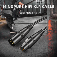 Câble audio XLR noir 3 broches pour lecteur DVD, conducteur plaqué or, gaine en PVC, connecteurs mâle-femelle, longueur 1M 100M