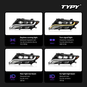 ชุดไฟหน้า TYPY สำหรับ Toyota Venza ปี 2009-2013 พร้อมเลนส์ LED และไฟวิ่งกลางวันแบบ Sequential Turn Signals - Product Image 3