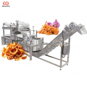 Ligne de friture industrielle automatique pour chips d'oignons et d'échalotes, machine à couper et à frire les oignons crus, machine à frire les oignons croustillants - Product Image 1