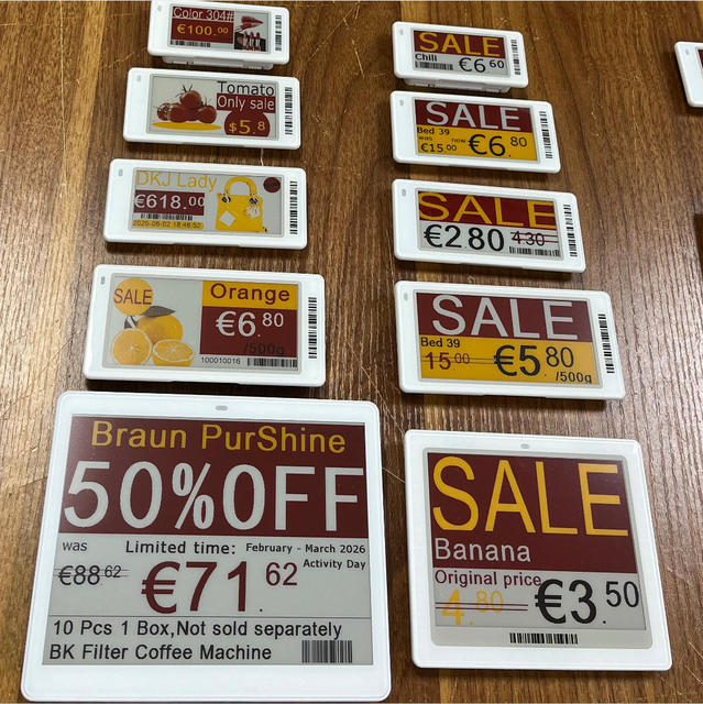 2.6" Digital Esl Digital Price Tags Shelf Talkers for Supermarket Eas System Epd Esp32 Spi Api Bluetooth Electronic Shelf Labels