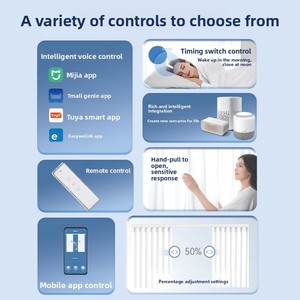 Rail de rideau électrique en alliage d'aluminium avec batterie au lithium, télécommande, application Mijia pour la maison intelligente <span class=keywords><strong>Tuya</strong></span> avec commande vocale - Product Image 2