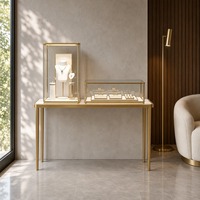 Vitrine à bijoux en verre sur mesure avec éclairage LED, présentoir écologique pour boutique, exposition, centre commercial