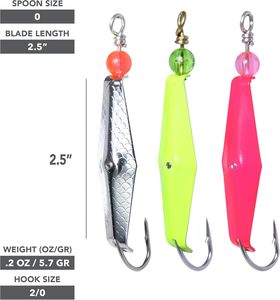 Cucharas de Pesca de Metal de Acero Inoxidable de 4.5g y 7.8g, Tipo Clark, para Pesca de Trucha, con Recubrimiento Transparente - Product Image 3