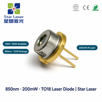 Diodo Láser Infrarrojo QSI QL85R6SX 850nm 200mW TO5.6 5.6mm LD para Sensor de Movimiento, Visión Nocturna, Escaneo 3D