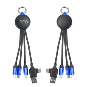 Cable USB Múltiple Corto 3 en 1, Cable de Carga con <span class=keywords><strong>Adaptador</strong></span> Trenzado de Nailon con Conectores Tipo C y Micro USB <span class=keywords><strong>para</strong></span> Teléfonos Celulares y Más - Product Image 5