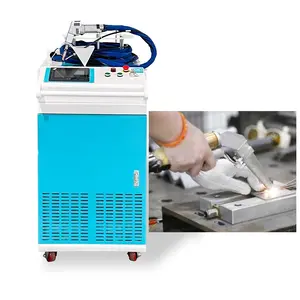 Mesin las genggam serat laser, mesin las Genggam baja tahan karat portabel 1000W, 1500W dan 2000W