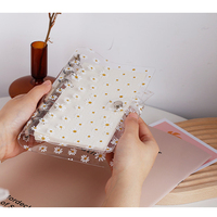 Protège-cahiers A5 A6 A4 en PVC transparent à paillettes, pour la rentrée scolaire, vente en gros, classeur à 6 anneaux rechargeable, souple et économique