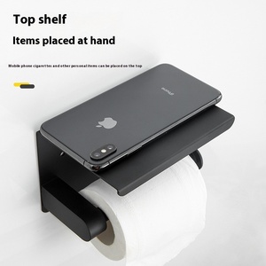Porte-<span class=keywords><strong>papier</strong></span> en acier inoxydable transfrontalier porte-<span class=keywords><strong>rouleau</strong></span> de <span class=keywords><strong>papier</strong></span> non perforé boîte de téléphone portable pour porte-<span class=keywords><strong>papier</strong></span> hygiénique de salle de bain - Product Image 4