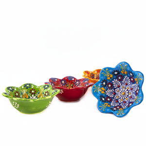Bol en céramique turque fait main - Peint - Forme de marguerite - 5 cm - Product Image 2