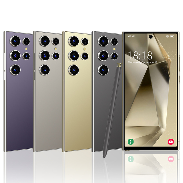 Factory Wholesale S24 Ultra 5G Smartphone 7.3 Inch 120Hz OLED Displays 12GB+512GB 108MP Camera Android14 Dual SIM Cell Phone