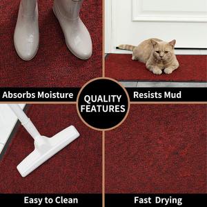 Màu Đỏ Rắn Chống Trượt Sạch Thảm Hành Lang - Product Image 5