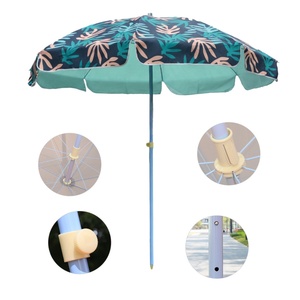 Sombrilla de Playa Cuadrada de 2 m, Material de Nailon Premium para Máxima Protección Solar y Durabilidad - Product Image 3