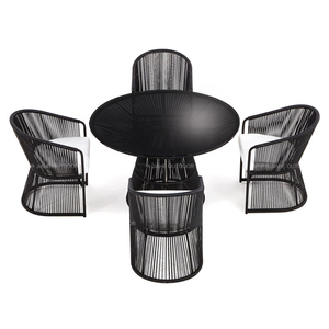 Muebles de Exterior Negros, Silla de Jardín, Silla de Patio, Sillón Impermeable - Product Image 5