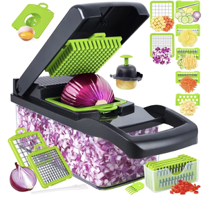 Đa Chức Năng Rau Chopper 15-Trong-1 Slicer Dicer Set, Hộ Gia Đình Thực Phẩm Cutter Với Lưỡi Thép Không Gỉ, Khoai Tây Hành Tây Vắt - Product Image 1