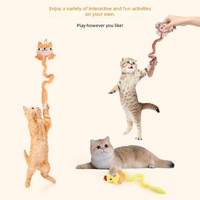 Jouet en peluche pour chat, lapin brodé, poussin, renard, jouet grinçant pour chaton, pour taquiner et sauter sur les objets