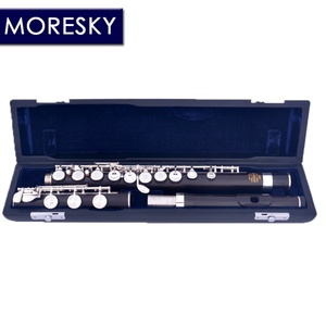 Flauta Profesional MORESKY de 17 Orificios, Ébano/Grenadilla, Orificios Abiertos, Llave en Mi Plateada, Madera de Grenadilla, MFL-201 - Product Image 6
