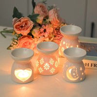 Nouveau Brûleur de Cire en Céramique Style Transfrontalier, Chauffe-Bougie Chalet, Brûleur d'Huile, Lampe Aromatique, Décoration Parfumée pour la Maison et la Chambre, Cadeau