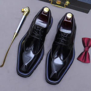 Zapatos de Cuero Genuino para Hombre, de Alta Calidad, en Oferta, Moda Masculina, Casuales de Negocios, Cuadrados, Antideslizantes, Transpirables, Ligeros, con Suela Gruesa - Product Image 5