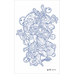 Autocollant de <span class=keywords><strong>tatouage</strong></span> temporaire <span class=keywords><strong>réaliste</strong></span> imperméable semi-permanent pour le visage et les bras, longue durée, 15 jours, design de <span class=keywords><strong>tatouage</strong></span> d'<span class=keywords><strong>animaux</strong></span> d'anime - Product Image 6