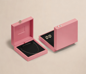 Logo personnalisé pour boîte à bagues et boîte d'emballage de bijoux en cuir PU violet haut de gamme - Product Image 2