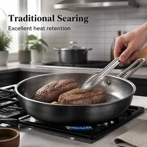 Modern Kitchen Stainless Steel 3 Piece Pot and <b>Pan</b> Set with Tempered Glass <b>Lids</b> Eco Friendly Cookware for Home Use - Product Image 5