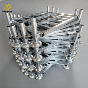 Yilian Sıcak Daldırma Galvanizli İstiflenebilir Çelik Boru Rafı Ağır Hizmet Tipi İç İçe Geçen Depolama Rafı Depo Lojistiği Atölyesi için Gümüş Renk - Product Image 1