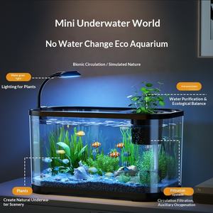Usine hydroponique d'aquarium en acrylique de verre personnalisé pour la maison de bureau avec des matériaux filtrants de filtration d'éclairage aquarium Betta clair - Product Image 2