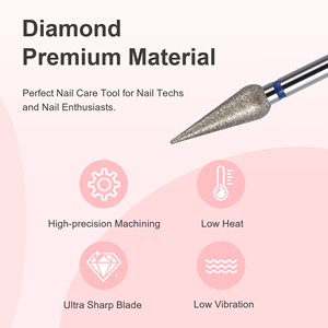 Punte per Trapano per Unghie di Alta Qualità con Diamante, Punte per Pulizia Cuticole 2.35mm per Manicure e Pedicure, Rimozione Cuticole - Product Image 4