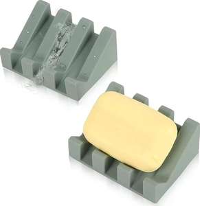 Hot Sale Self Draining Silicone <b>Soap</b> <b>Organizer</b> Tray and <b>Sponge</b> Holder for <b>Kitchen</b> Sink Caddy Storage Dispenser - Product Image 1