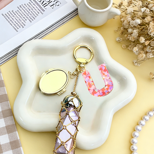 พวงกุญแจสแตนเลสทรงรีดีไซน์สวยหรูทันสมัยพร้อมช่องใส่ลิปสติกหลากสีสัน - Product Image 5
