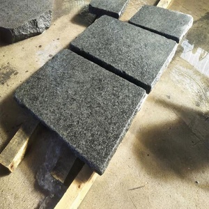 Trung Quốc Nhà máy sản xuất Đen <span class=keywords><strong>Granite</strong></span> lát slab gạch thiết kế hiện đại basalt paver khối đá tự nhiên bán - Product Image 4