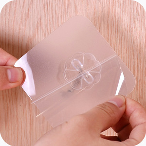 Transparent adhesive hooks for doors, <b>nail</b>-free and traceless hooks for kitchens, creative <b>wall</b> and bathroom adhesive hooks - Product Image 4