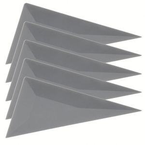 Racloir triangulaire à bord arrondi, racloir pointu, gris, pour films de protection solaire et autocollants invisibles pour vitres de voiture - Product Image 1