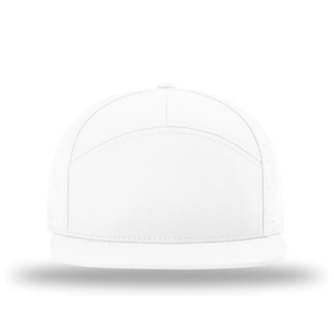 Unisex personalizado estructurado ala plana impermeable 7 paneles de color sólido Snapback sombrero con corte láser transpirable gorra de protección solar - Product Image 2