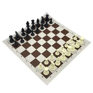 Tablero de ajedrez plegable de pvc, juego de ajedrez para niños