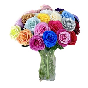 Rose artificielle en gros, en stock, pour la décoration de la maison et de mariage, fleurs artificielles en soie - Product Image 5