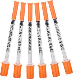 Veterinary Insulin <b>Syringe</b> 1cc 31 Gauge Needle <b>Disposable</b> Safety 0.5ml/1ml Capacity - Product Image 1