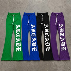 Pantalones Deportivos Personalizados al por Mayor, 100% Algodón, para Jogging, con Estampado 3D en Relieve, Pantalones Deportivos de Felpa - Product Image 1