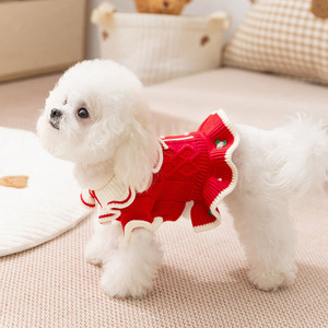 2025 mù<span class=keywords><strong>a</strong></span> thu mù<span class=keywords><strong>a</strong></span> đông Màu Đỏ con chó Áo len ăn mặ<span class=keywords><strong>c</strong></span> quần áo vật nuôi cho Giáng sinh - Product Image 4