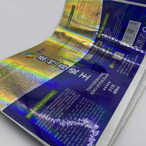 Pegatina láser de forma redonda, etiquetas de seguridad con holograma Original superpuesta, película holográfica con purpurina troquelada, etiqueta de código Visa Qr - Product Image 3