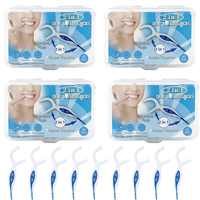 Vente en gros de Chine : Cure-dents à la menthe 2-en-1 pour l'hygiène bucco-dentaire avec embout en TPE pour le nettoyage et le massage