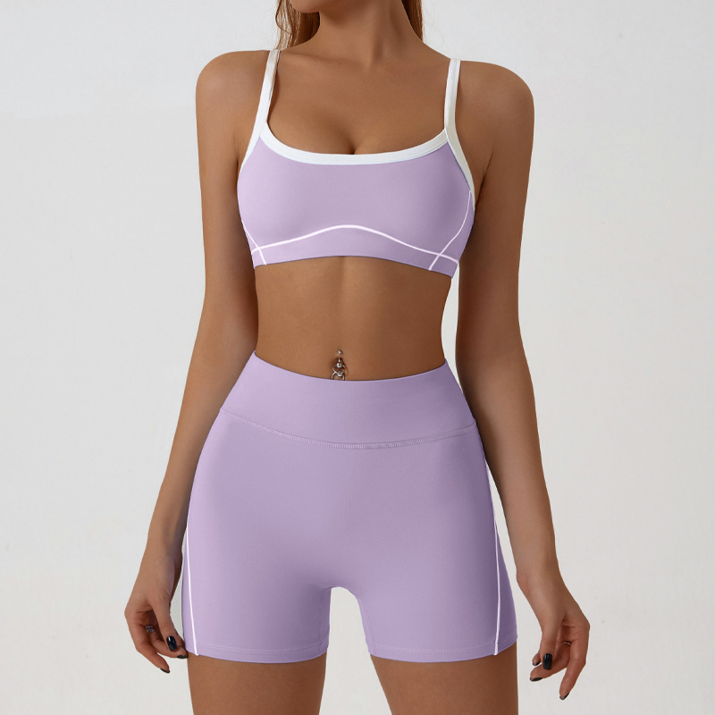 Cardamome soutien-gorge violet + short