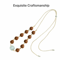 Collier de perles d'encens lotus 10 mm, quartz poil de lapin 14 mm, fluorite argentée, apaisant l'anxiété, OEM, marque privée, choker zen