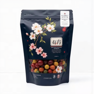 Kunden spezifische Doypack wieder versch ließbare geruchs neutrale vertikale Tasche Ernährungs produkte Polyester folie Reiß verschluss Plastiktüte für Nuss verpackungen - Product Image 4