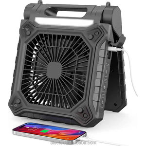 ALECTER APH-F05 Ventilador Solar Portátil de Emergencia y Supervivencia con Linterna LED, Alimentado por Batería, 90° Ajustable, 3 Velocidades, Temporizador, 20 Horas de Refrigeración - Product Image 1