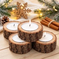 Pot de fleurs en bois naturel, style rustique, en forme de souche d'arbre, pour plantes succulentes, cactus, décoration de table, jardin, maison