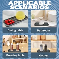OEM pemegang spons Makeup wastafel sikat kasus rak penyimpanan Kecantikan Puff Blender Organizer pengeringan silikon nampan dapur untuk sabun piring