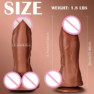 Vibrador Dildo Realista de 9 Pulgadas con 3 Modos de Empuje y 9 Modos de Vibración con Calor, Juguetes Sexuales Suaves para Mujeres Mayores de 18 <span class=keywords><strong>A</strong></span>ños - Product Image 5