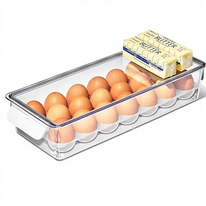 Porte-œufs en plastique écologique moderne JX <span class=keywords><strong>OXO</strong></span> avec plateau et couvercle amovibles pour la cuisine - Product Image 2