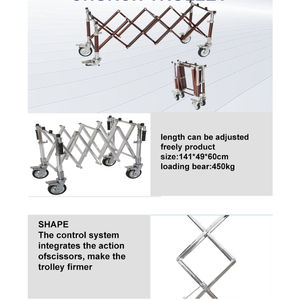 Gümüş Tabut Arabası Tabut Asansörü Paslanmaz Çelik Cenaze Yardımcı Ekipmanı Yüksek Yük Taşıma Kapasiteli Cenaze Evi Ekipmanı - Product Image 4